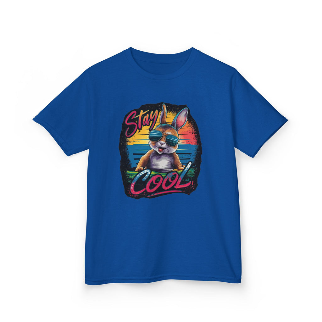 Kids T-Shirt — "Stay Cool" Sunglasses Cat Retro Graphic Tee