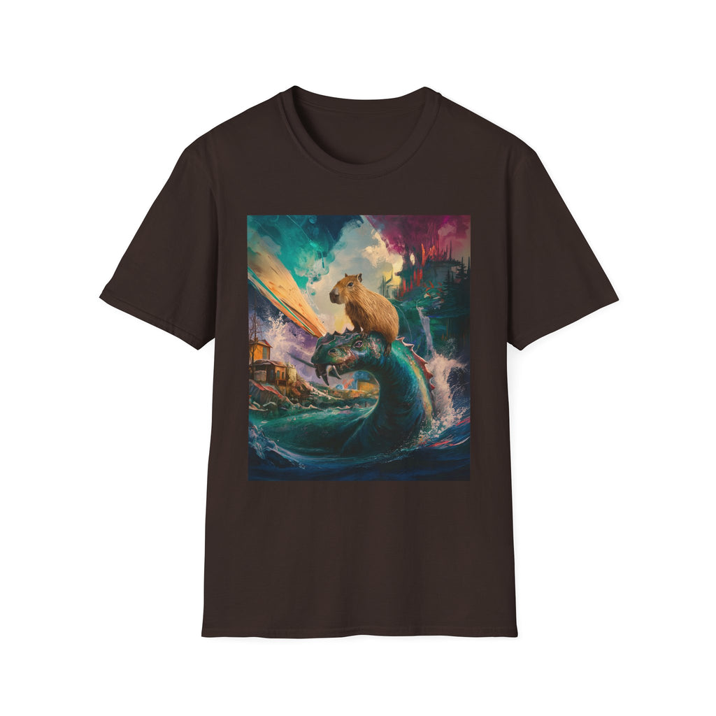 Capybara & Serpent Fantasy T-Shirt — Whimsical Nature Art Tee