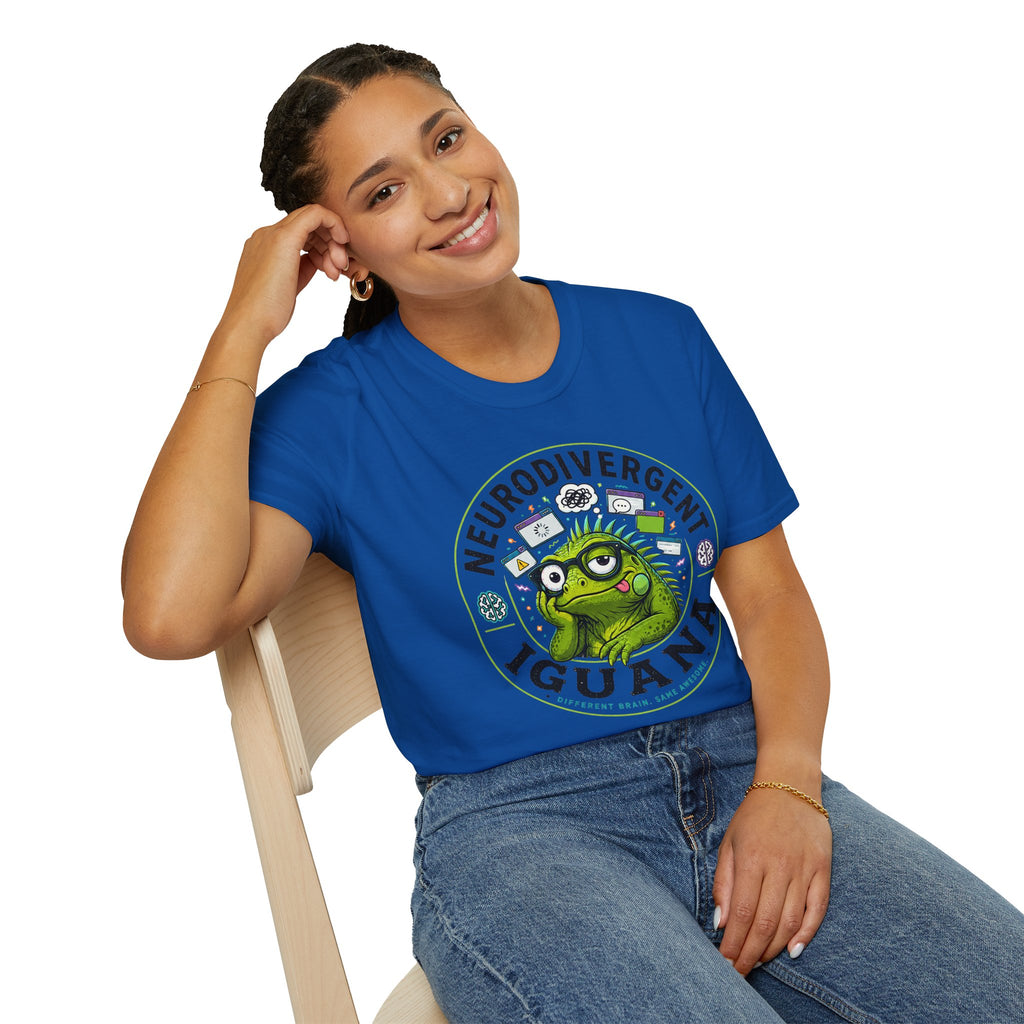 Neurodivergent Iguana T-Shirt — Cute Pride Neurodiversity Tee