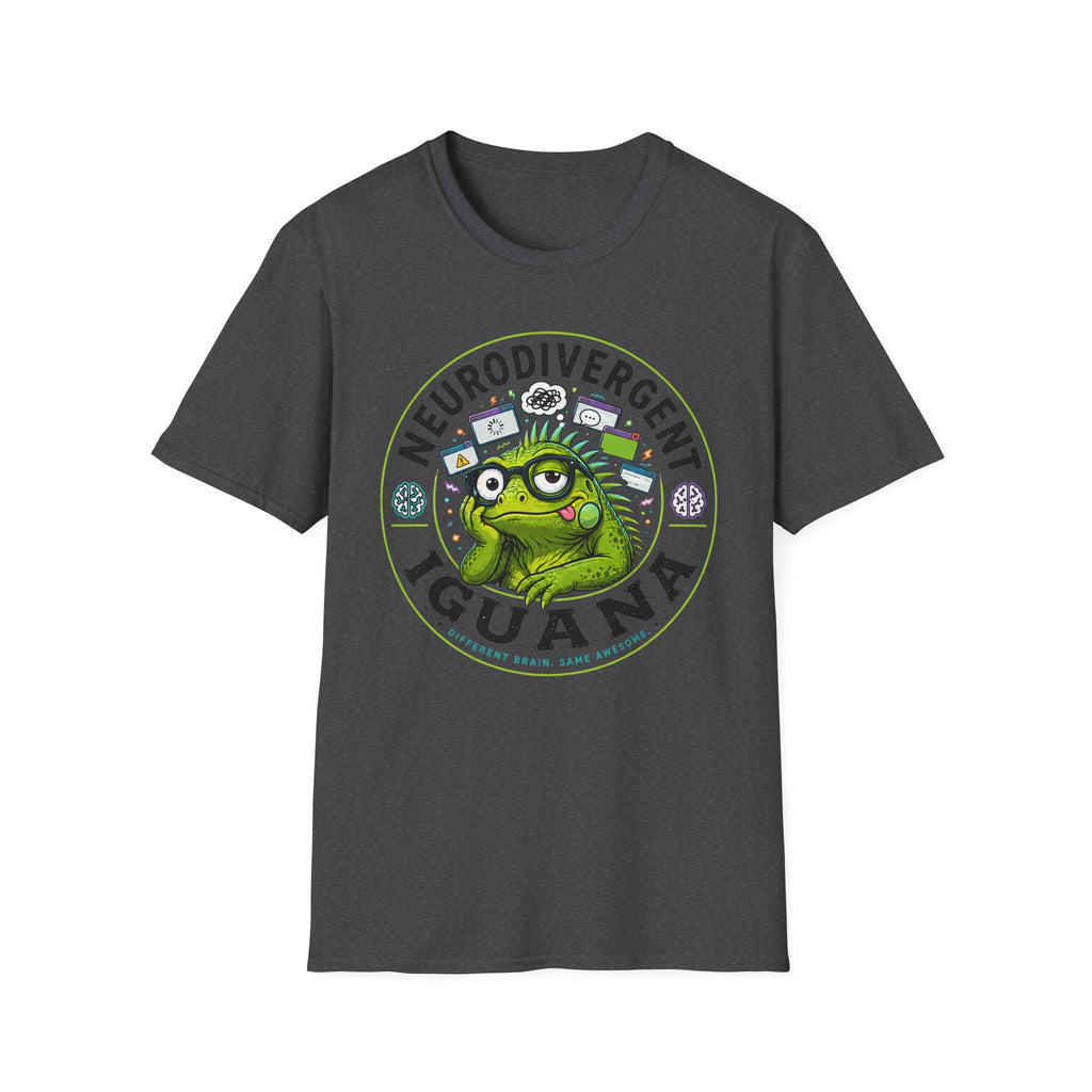Neurodivergent Iguana T-Shirt — Cute Pride Neurodiversity Tee