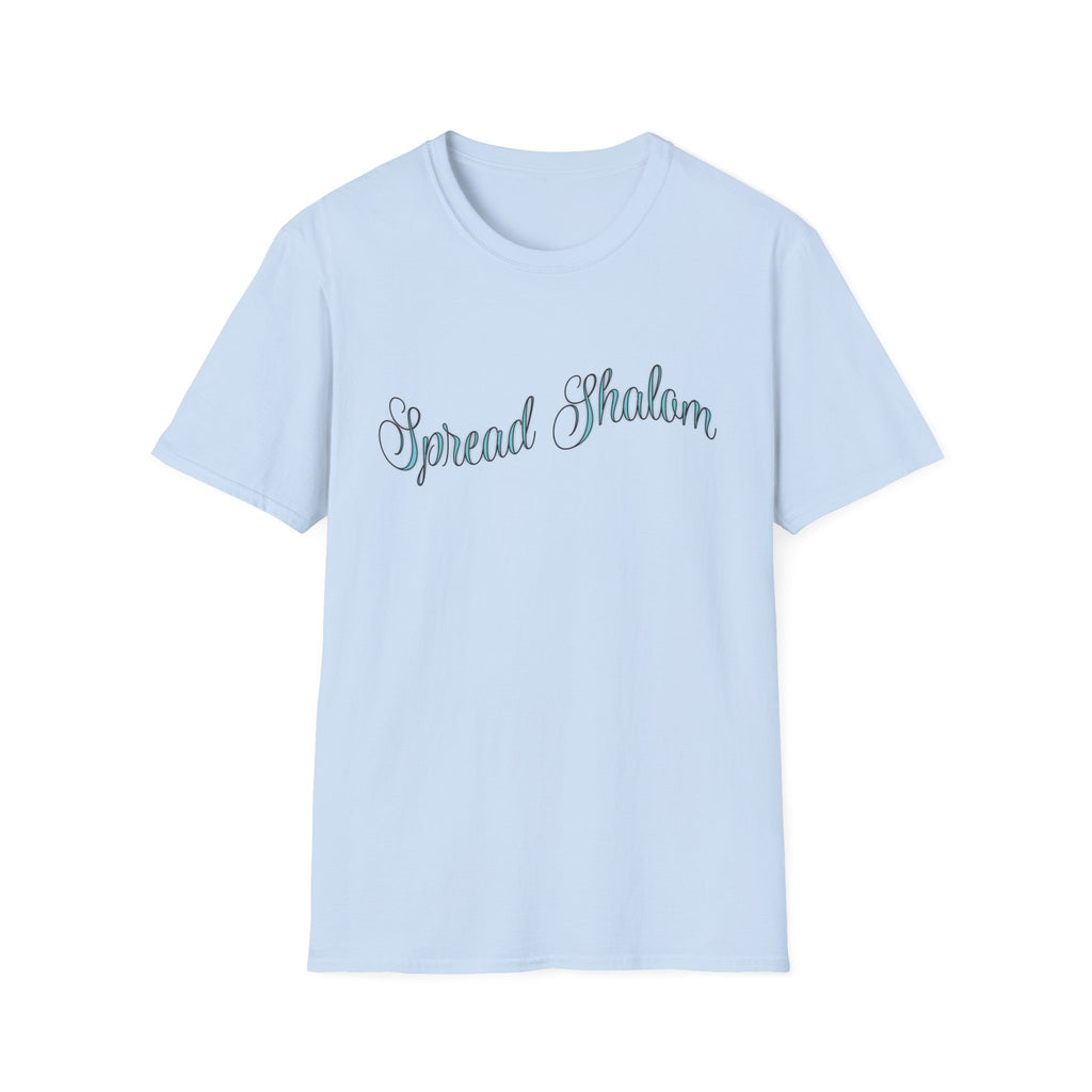 Spread Shalom T-Shirt — Peace & Kindness Script Tee