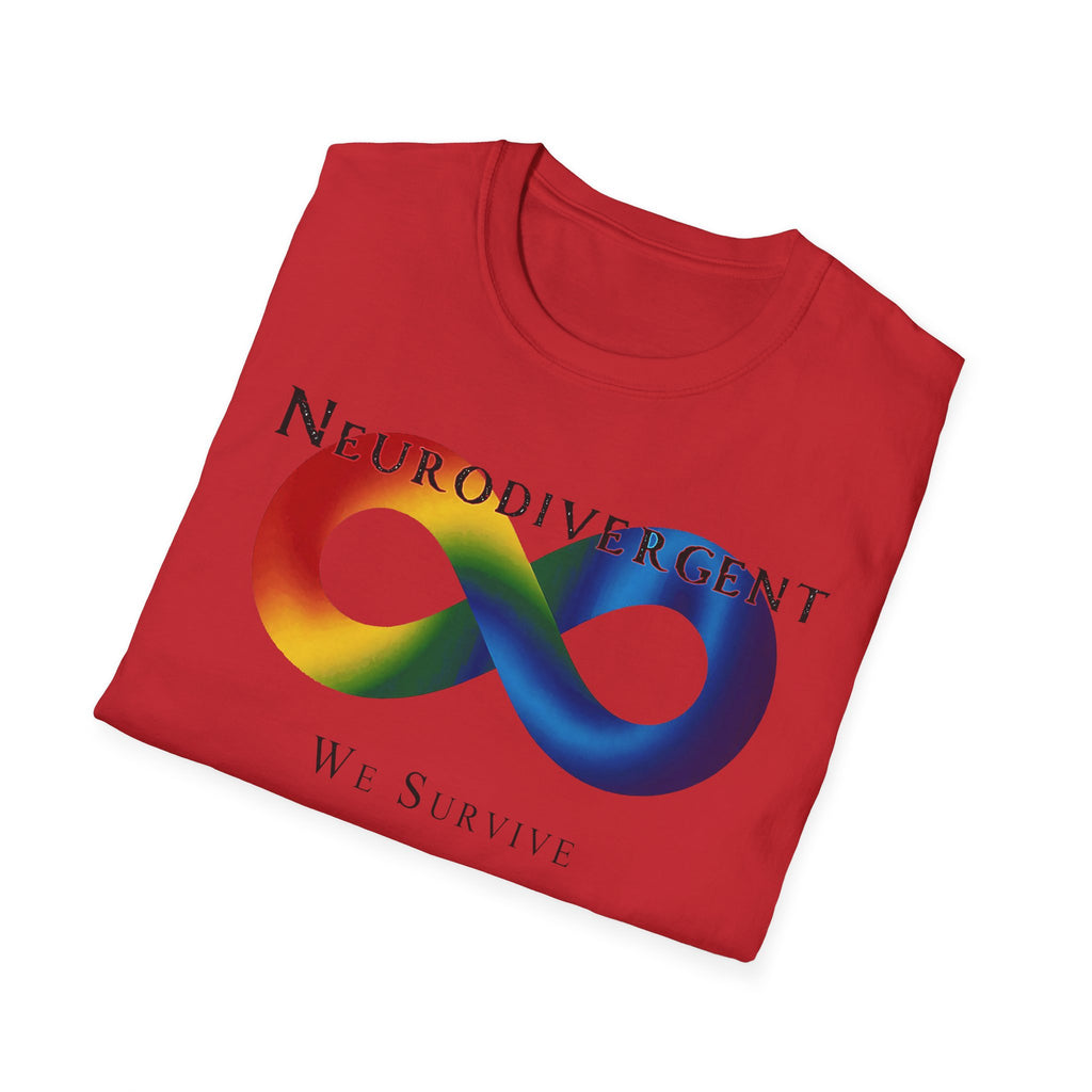 Neurodivergent Infinity T-Shirt — "We Survive, We Thrive, We Are Blessed" Pride Tee