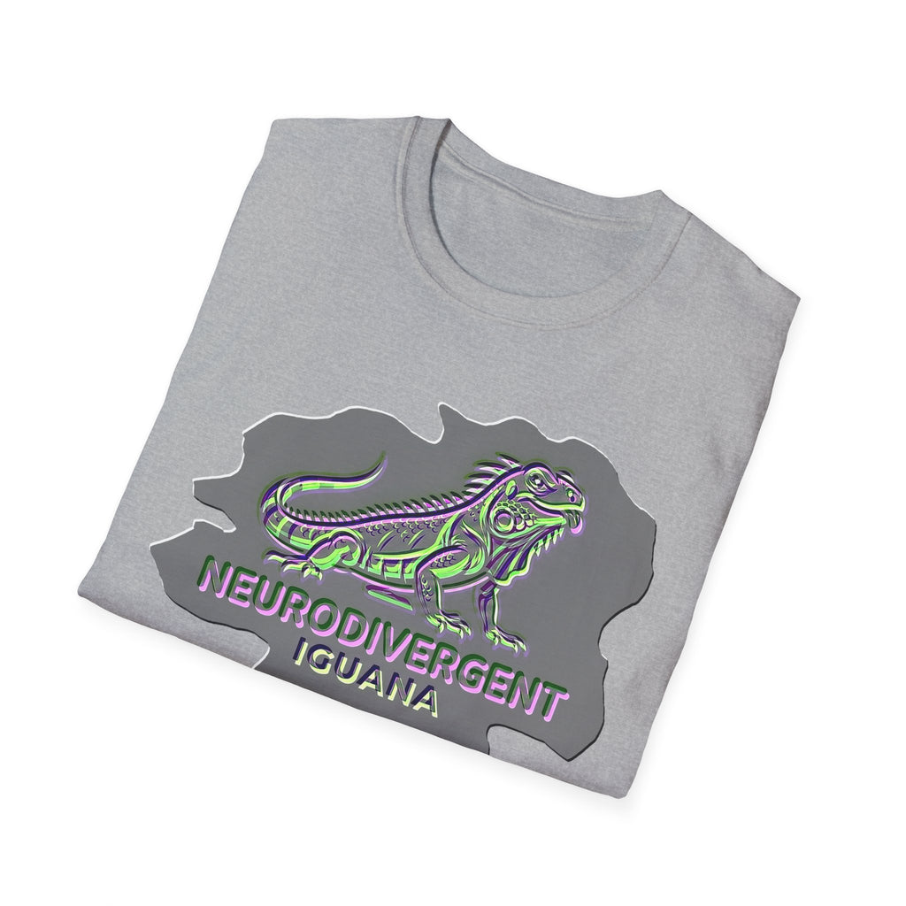 Neurodivergent Iguana T-Shirt — Colorful Pride lizard design