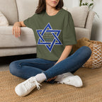Star of David T-Shirt — "Blessed is he who comes in the name of the Lord" Religious Jewish Tee
