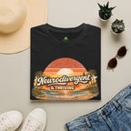 Neurodivergent & Thriving Tee — Retro Sunset Palm Graphic T-Shirt