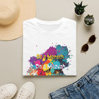 T‑Shirt — “Be a Mensch, Do a Mitzvah” Colorful Splash Bar/Bat Mitzvah Tee