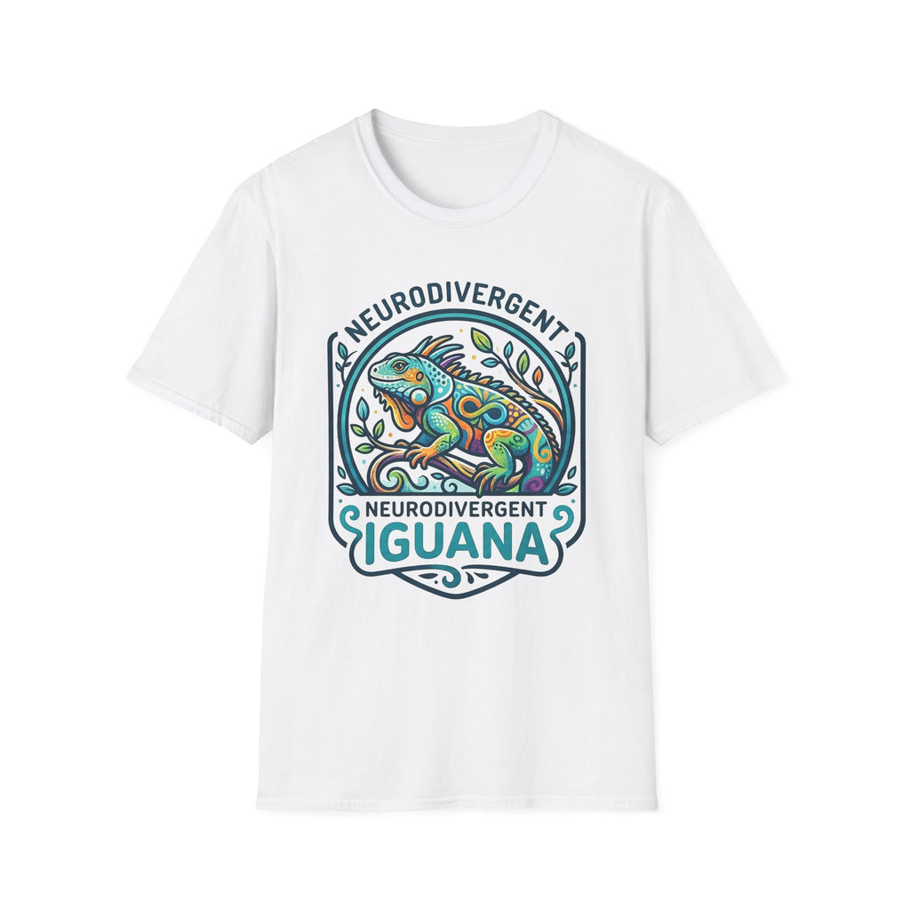 Neurodivergent Iguana T-Shirt — Colorful Pride Design