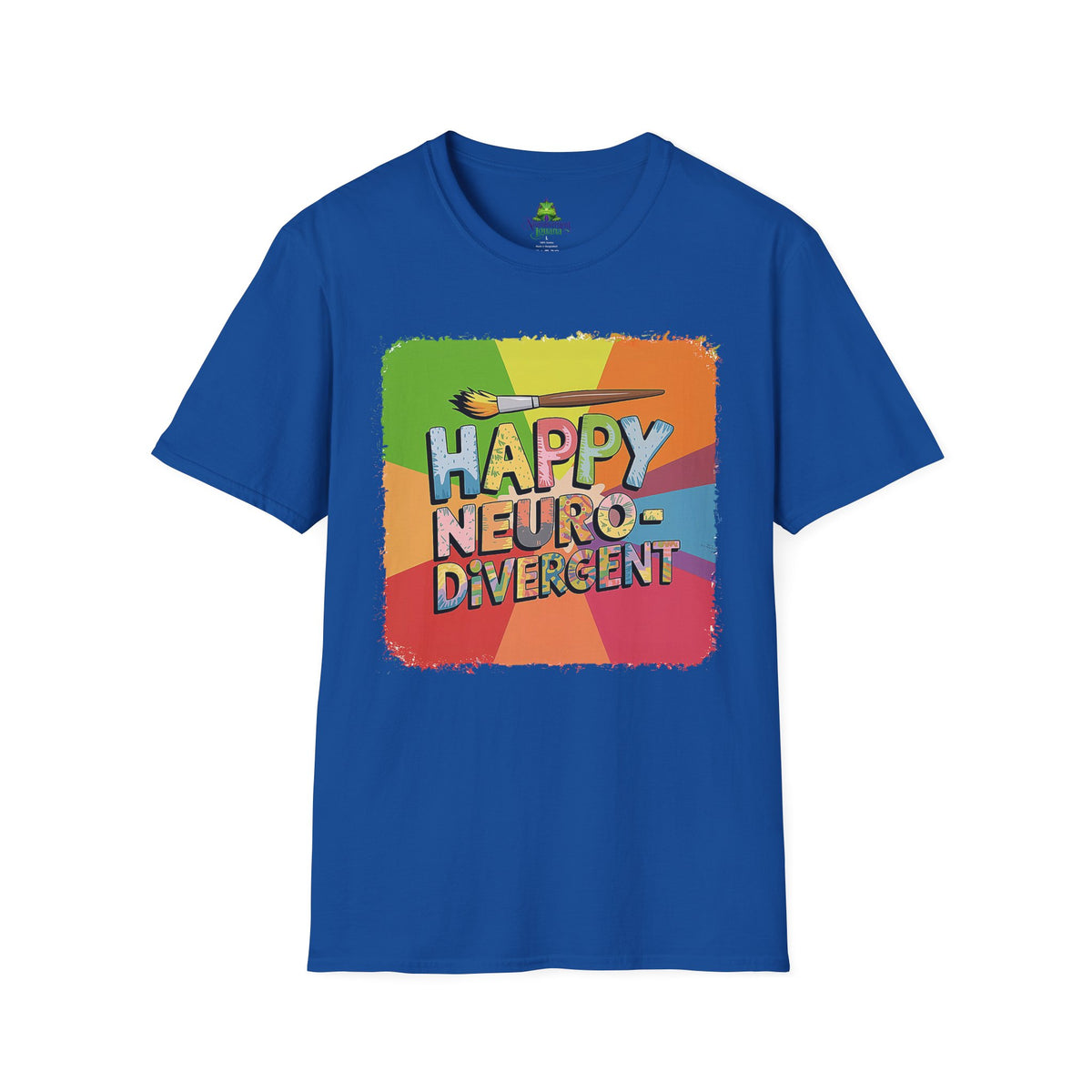 Happy Neurodivergent T-Shirt — Colorful Pride Art Tee