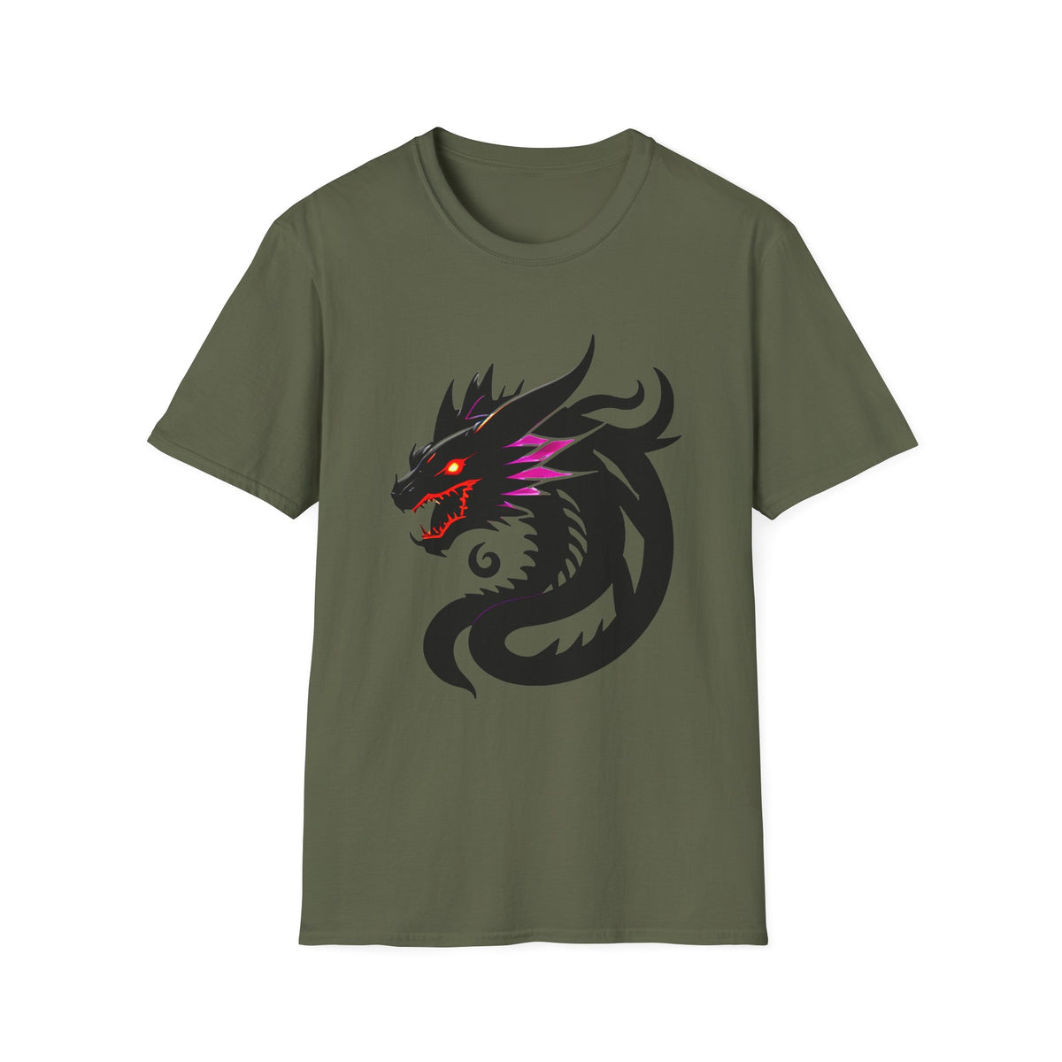 Dragon Head T‑Shirt – Fierce Black Dragon Graphic Tee
