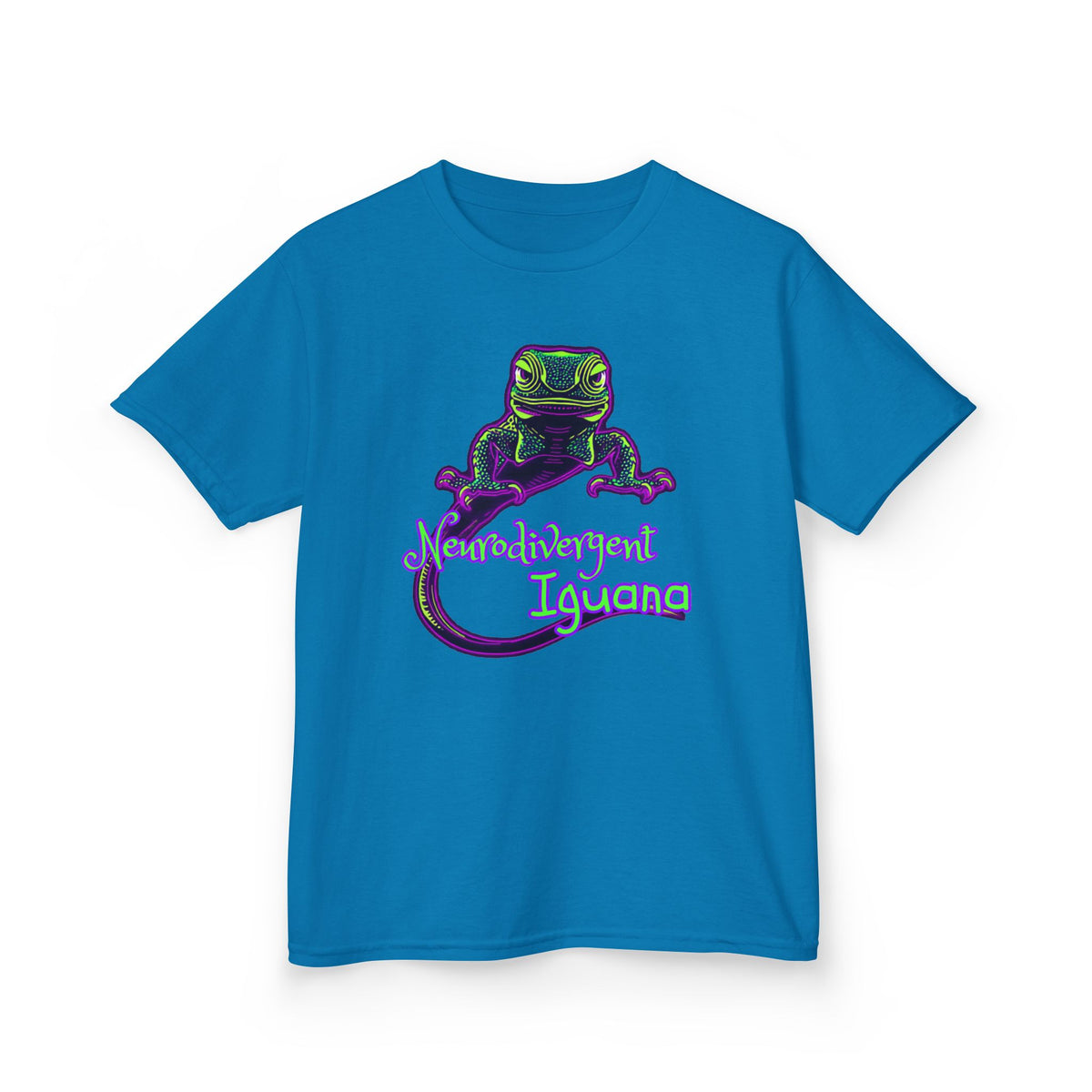 Kids Tee — Neon Chubby Iguana Graphic