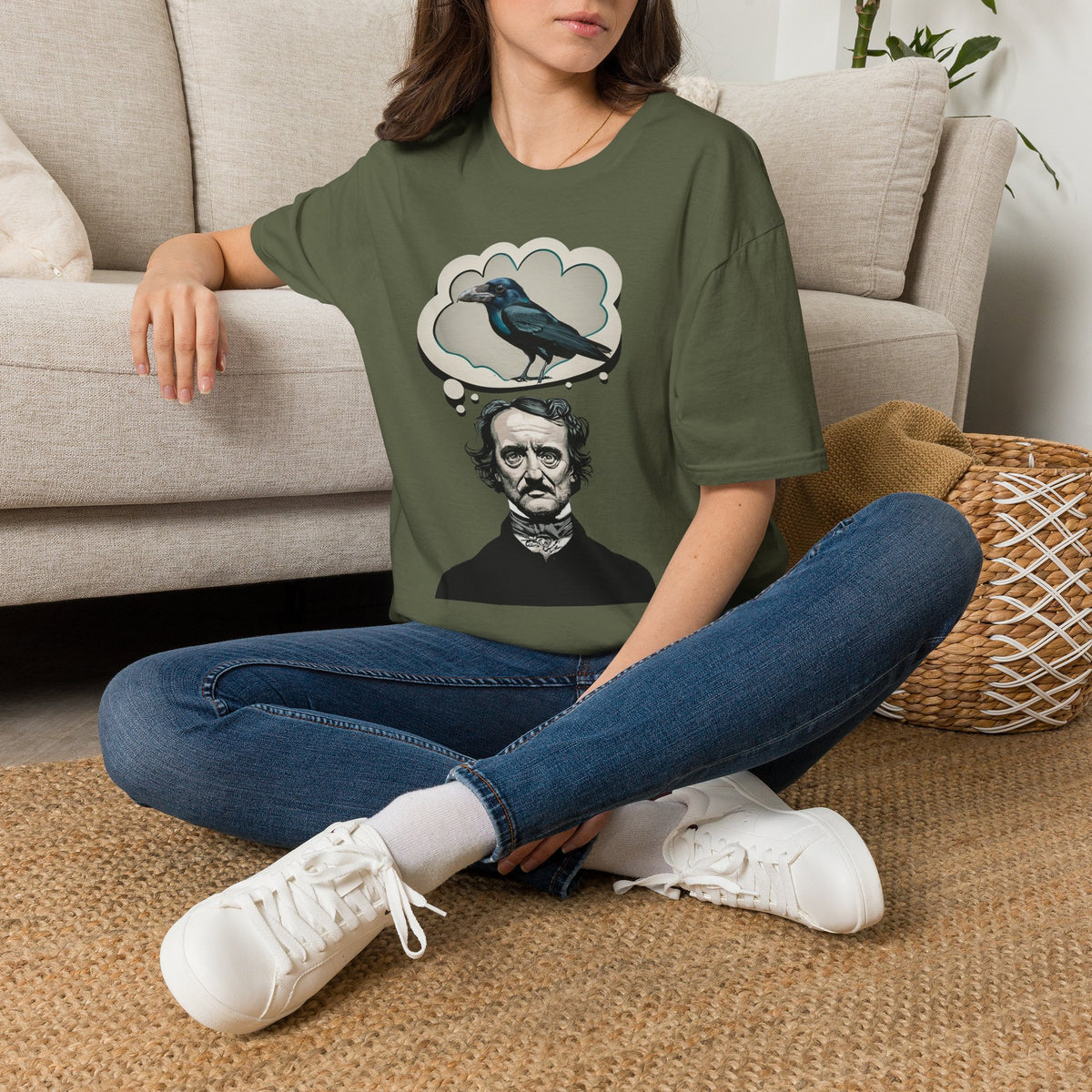 Edgar Allan Poe Raven T‑Shirt — Gothic Literary Quote Tee
