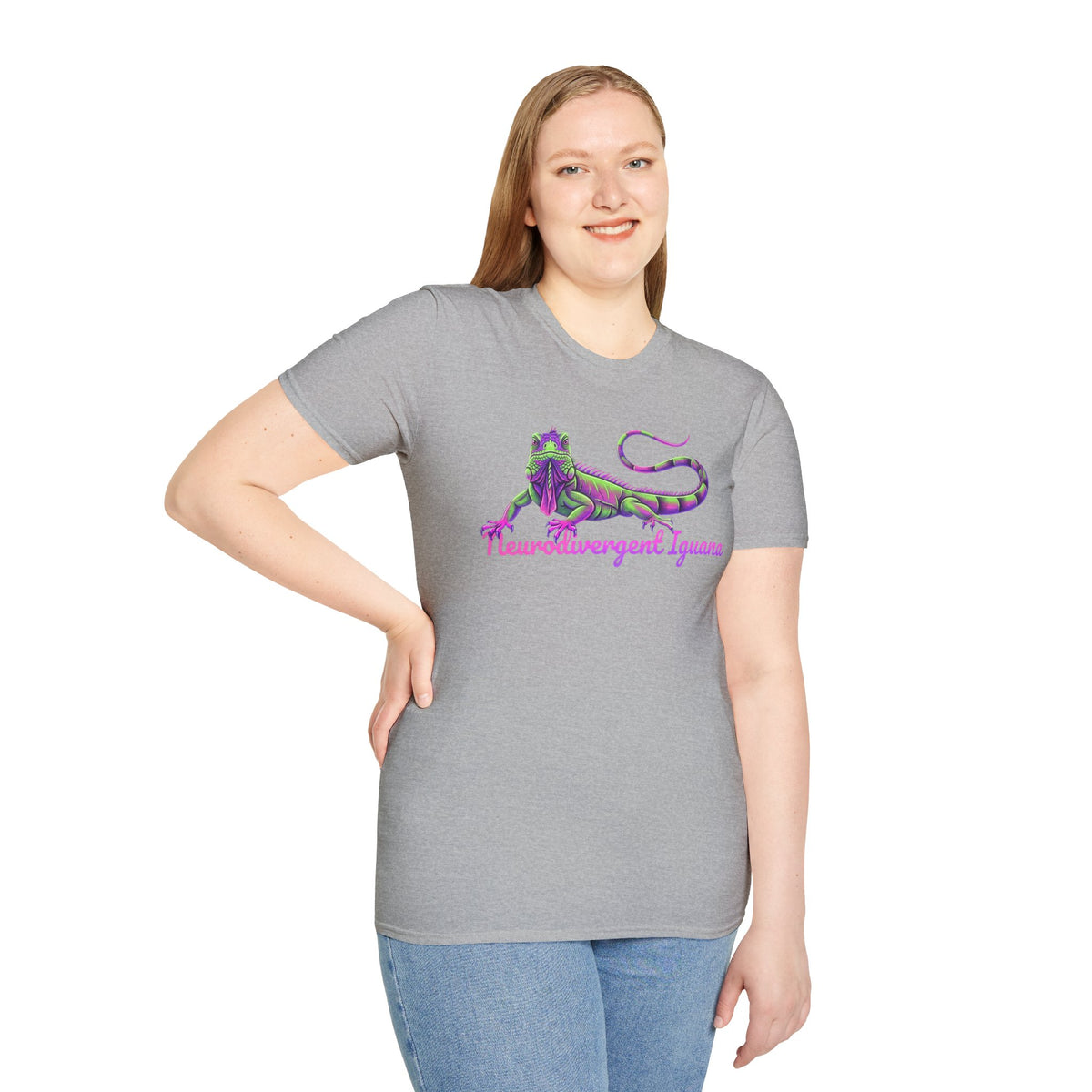 Neurodivergent Iguana T-Shirt — Colorful Pride Lizard Tee