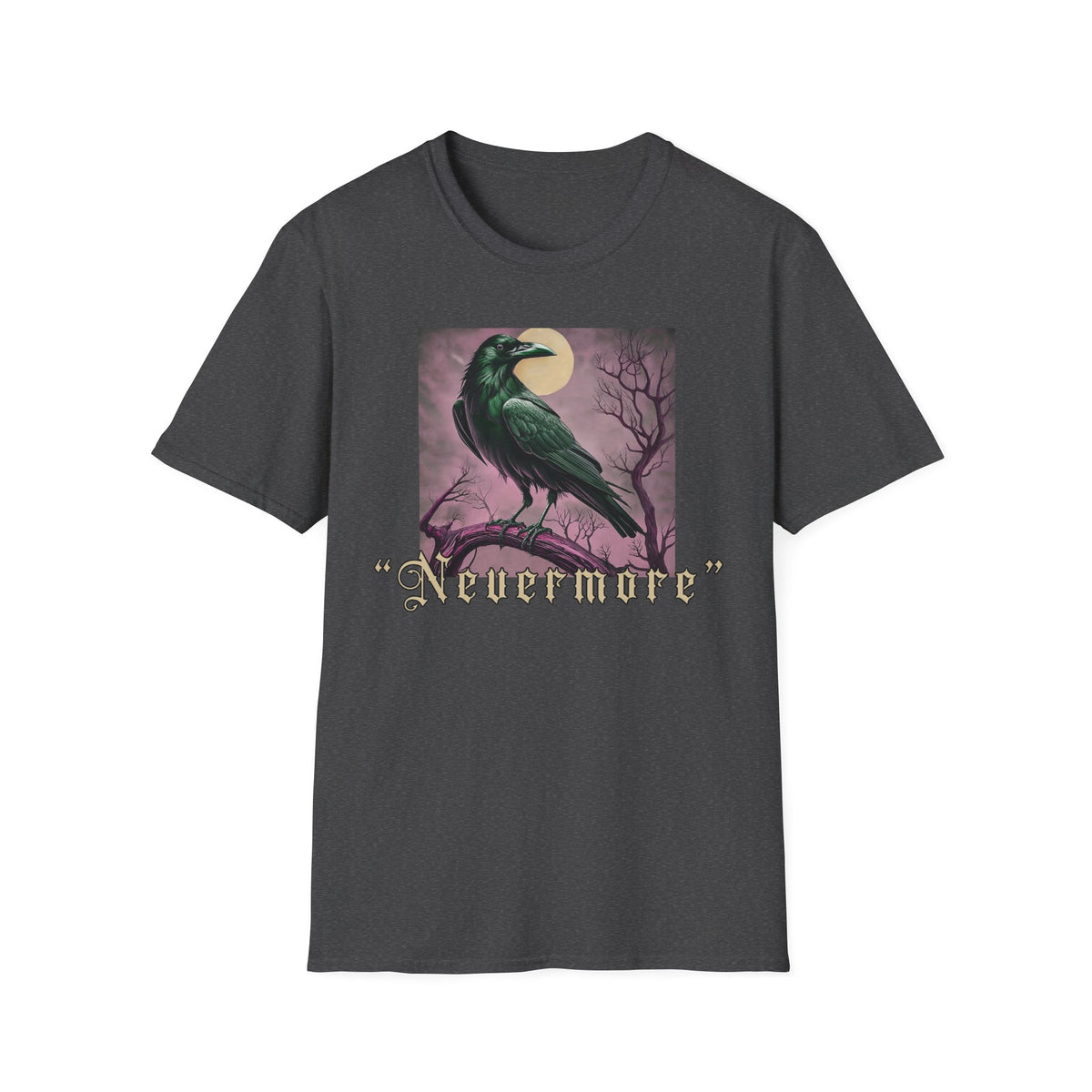 Raven Moon T‑Shirt — Gothic Crow Art Tee