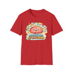 My Brain Has 87 Tabs Open T-Shirt — Cute Cartoon Brain Mental Load Graphic Tee