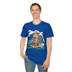 Capybara Surfing T-Shirt — Tropical Hawaiian Capybara Graphic Tee