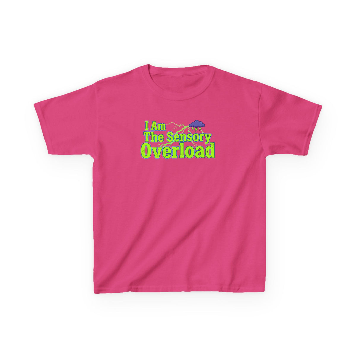 Kids T-Shirt — "I Am The Sensory Overload" Neon Graphic