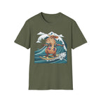 Capybara Surfing T-Shirt — Tropical Hawaiian Capybara Graphic Tee