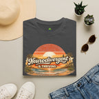 Neurodivergent & Thriving Tee — Retro Sunset Palm Graphic T-Shirt