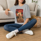 Sand Life T-Shirt — Retro Sunset Palm Beach Sandcastle Tee