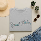 Spread Shalom T-Shirt — Peace & Kindness Script Tee