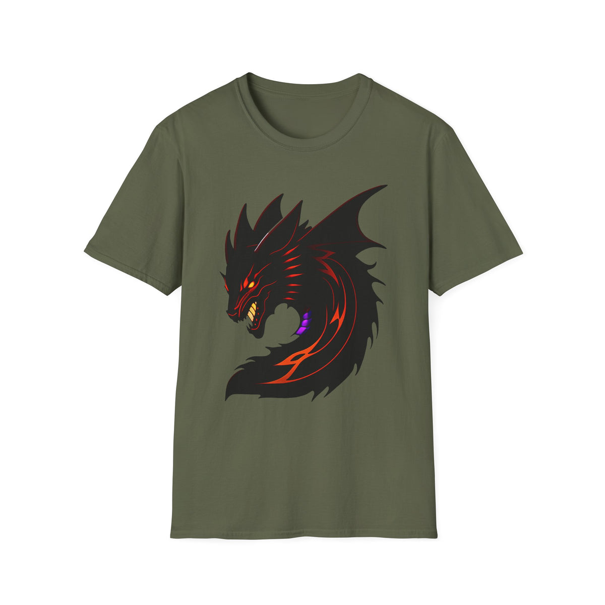 Dragon Head T‑Shirt — Fierce Black Dragon Graphic Tee