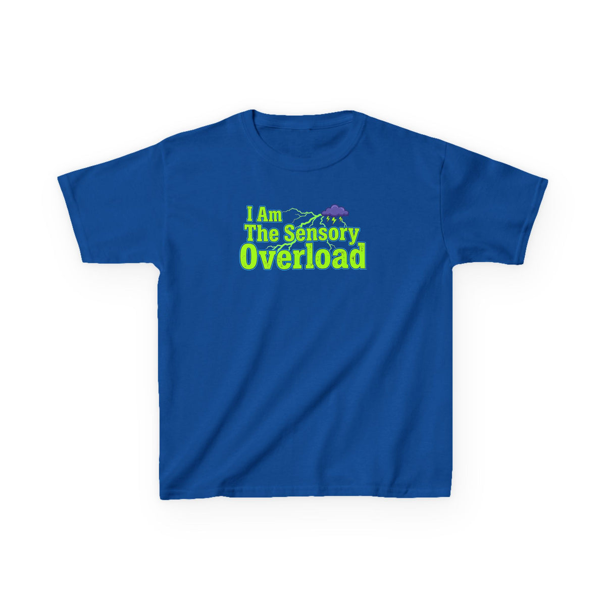 Kids T-Shirt — "I Am The Sensory Overload" Neon Graphic