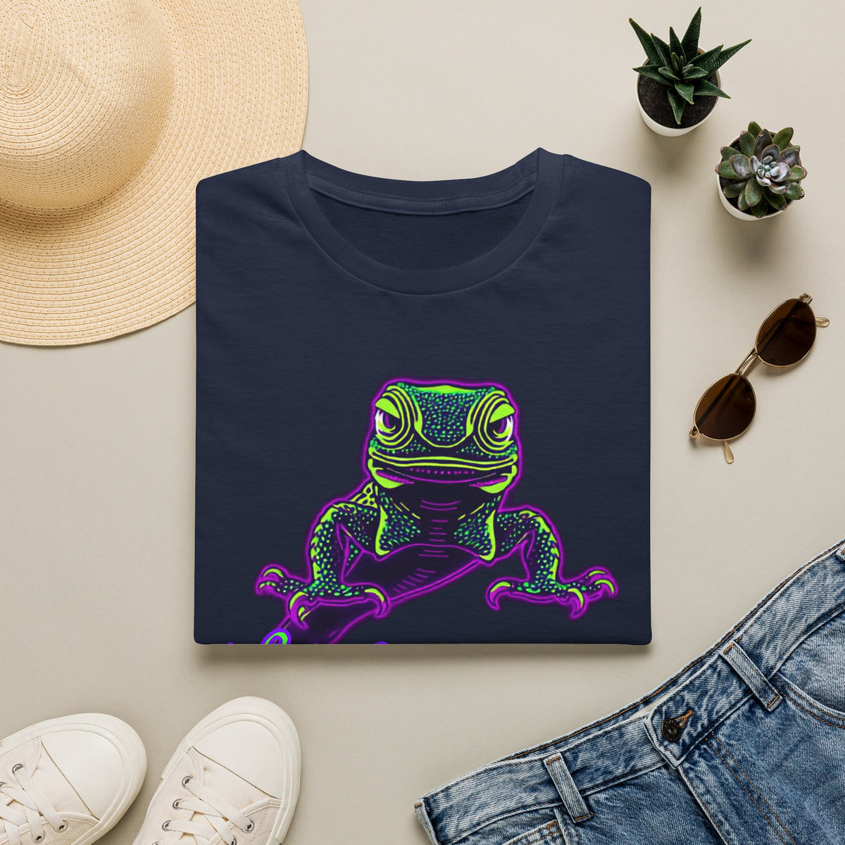 Neurodivergent Iguana T‑Shirt — Neon Lizard Pride Tee