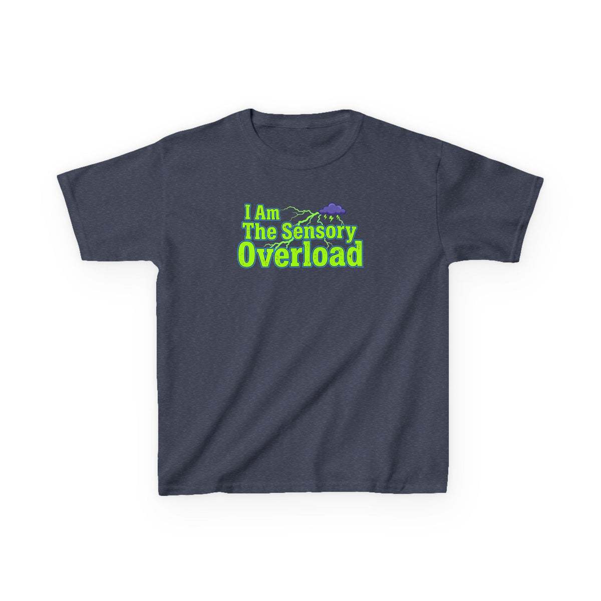 Kids T-Shirt — "I Am The Sensory Overload" Neon Graphic