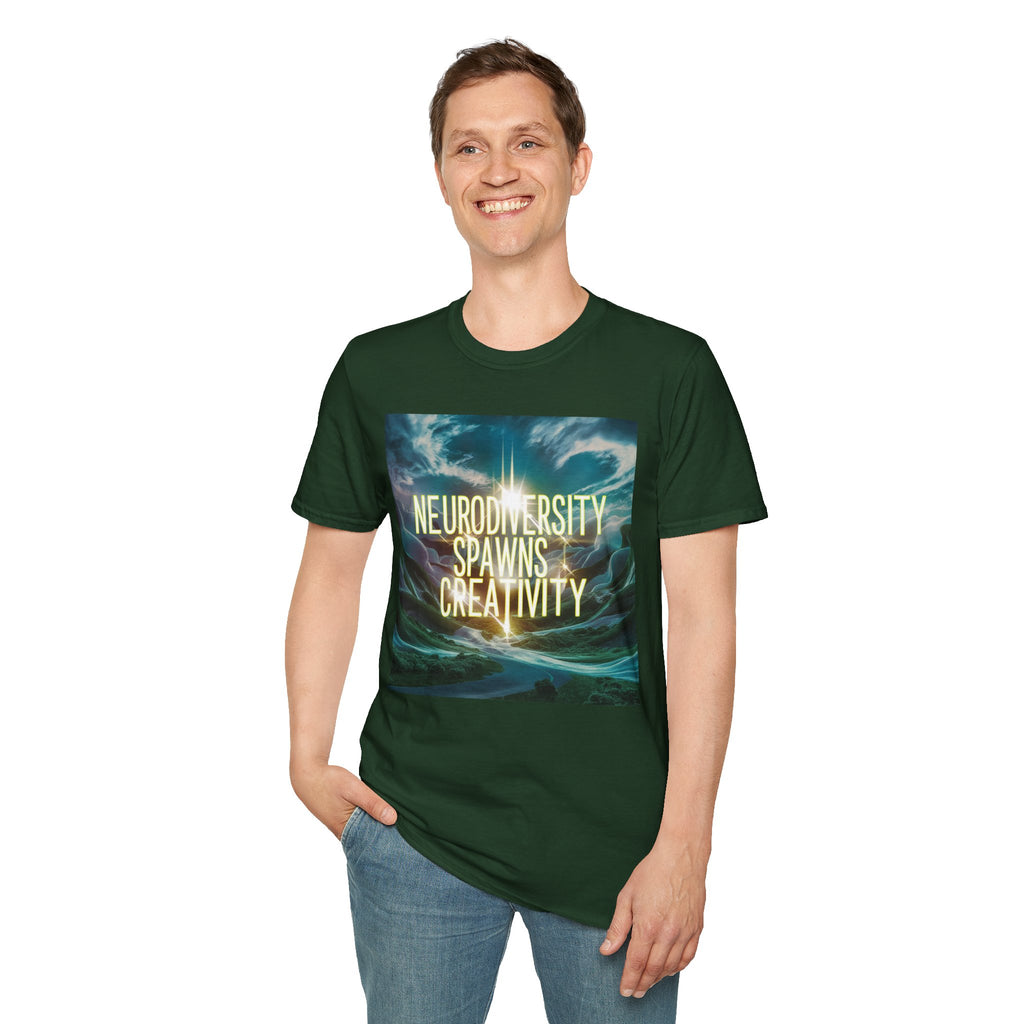 T-Shirt — "Neurodiversity Spawns Creativity" Inspirational Graphic Tee