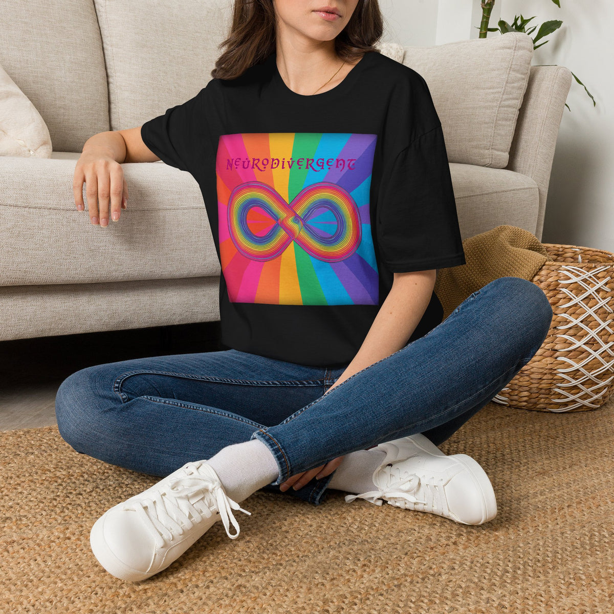 Neurodivergent Infinity Rainbow T-Shirt