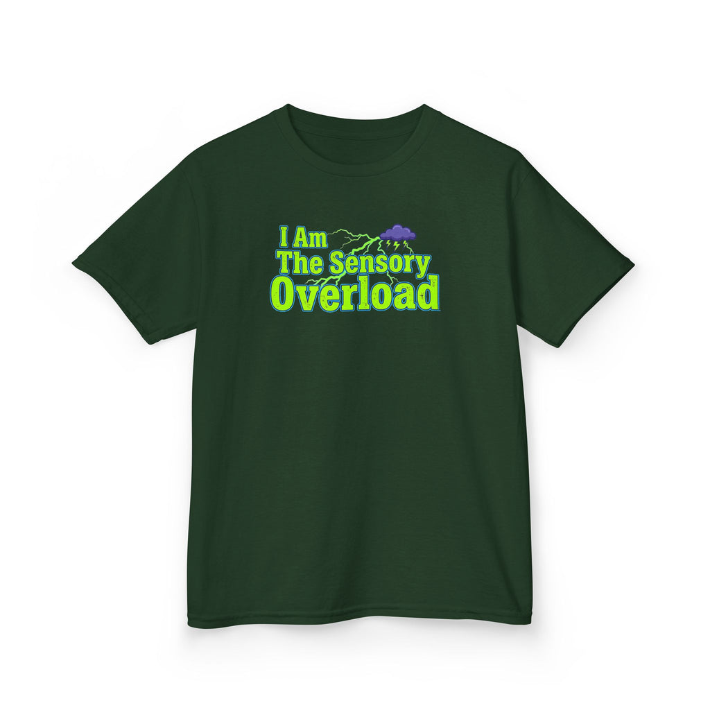 Kids T-Shirt — "I Am The Sensory Overload" Neon Graphic