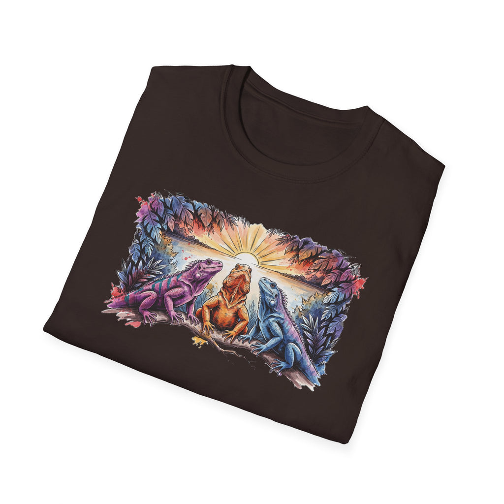 Tres iguanas T-Shirt — Sunrise Tribal Animal Harmony Tee