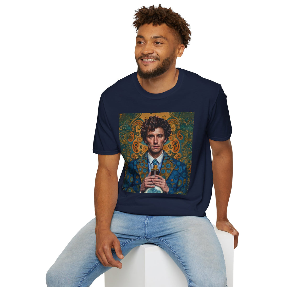 Portrait Art T-Shirt — Vintage Decorative Gentleman Illustration