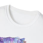 Sunrise Iguanas T-Shirt — Colorful Mountain Sunrise with Forest Trail
