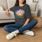 Sunrise Iguanas T-Shirt — Colorful Mountain Sunrise with Forest Trail