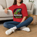 Neurodivergent Iguana T-Shirt — Colorful Rainbow Iguana Tee