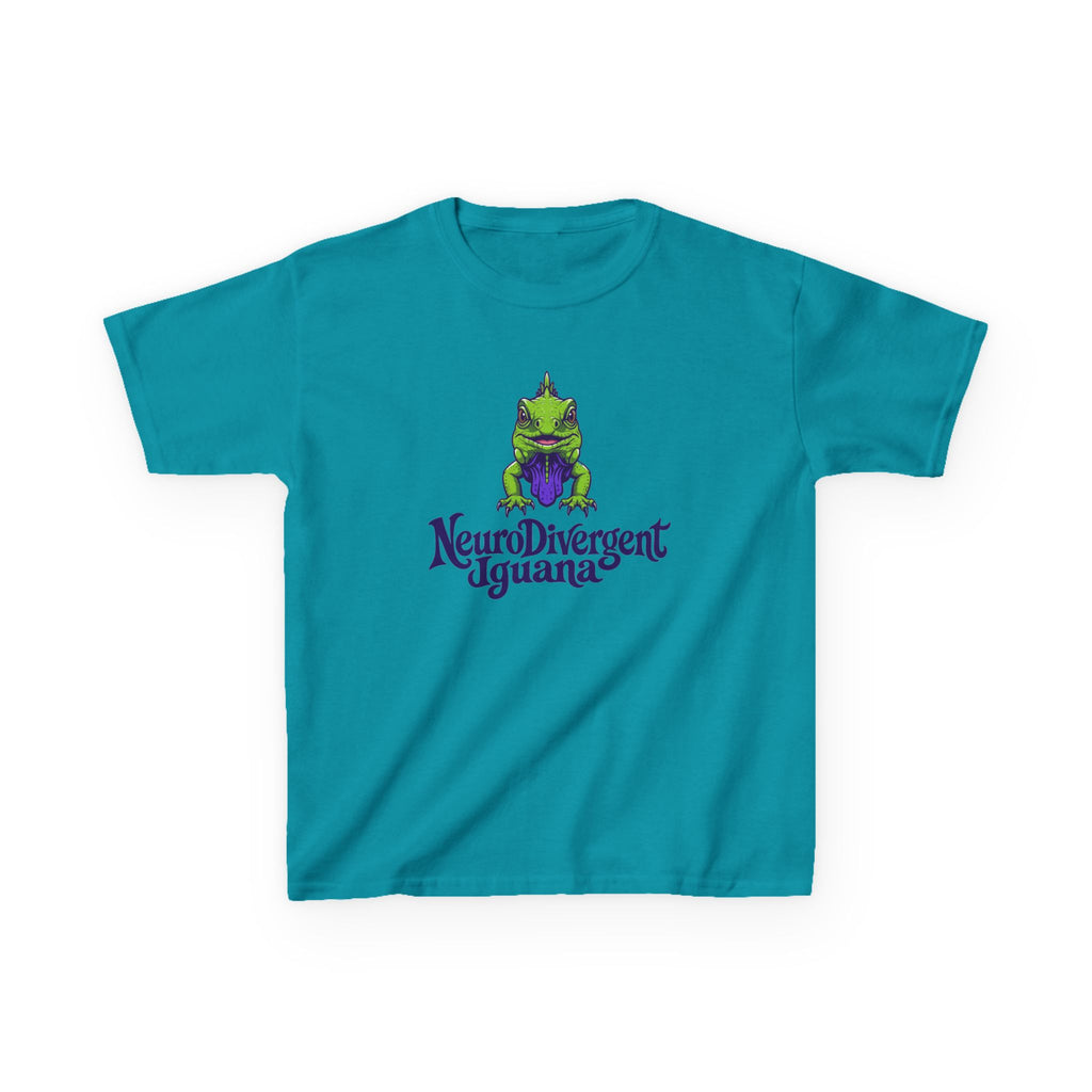 Kids Tee — 'NeuroDivergent Iguana' Graphic