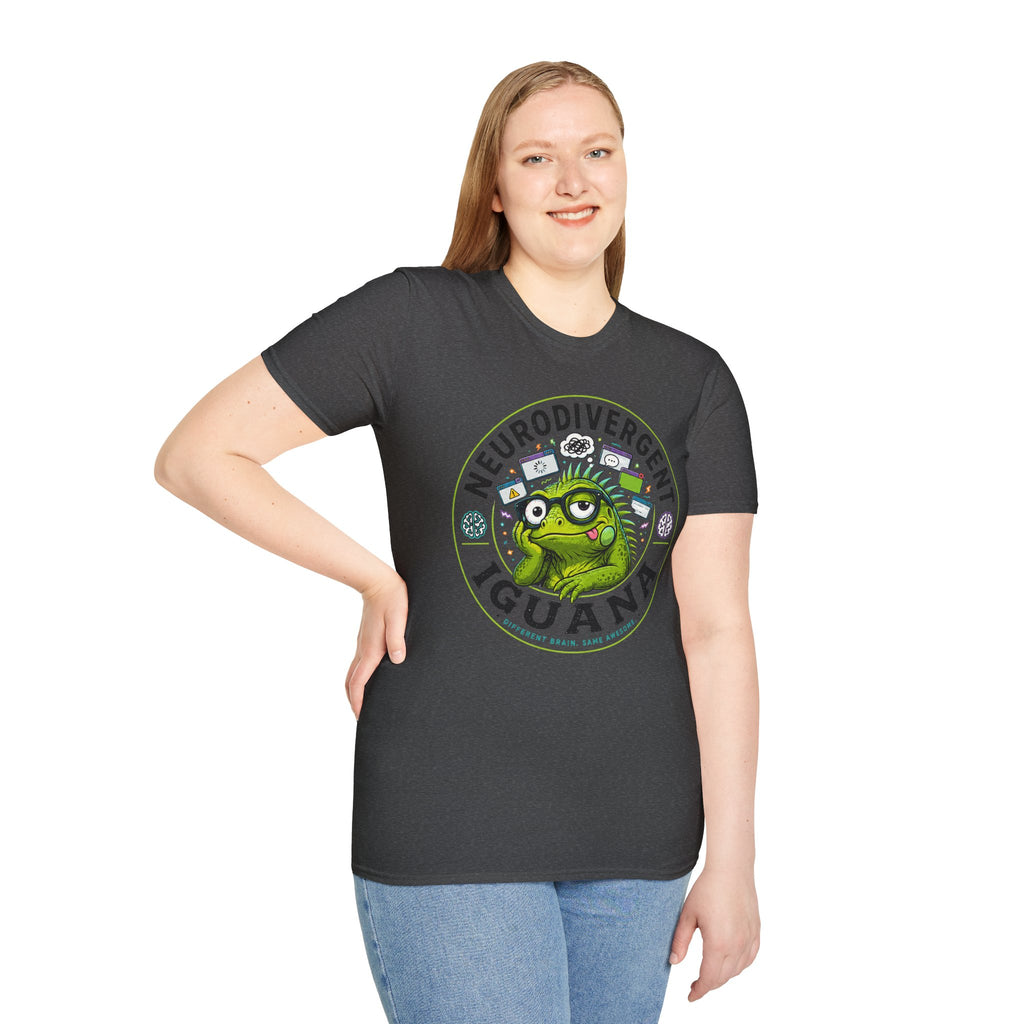 Neurodivergent Iguana T-Shirt — Cute Pride Neurodiversity Tee