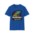 Neurodivergent Iguana T-Shirt — Colorful Rainbow Iguana Tee