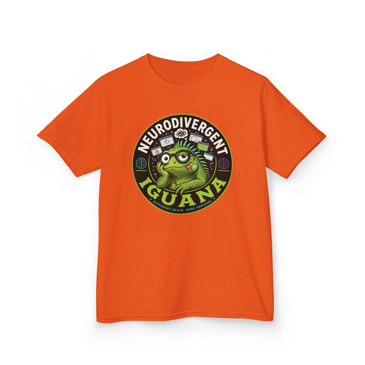 Kids T‑Shirt — "Neurodivergent Iguana" Graphic Tee