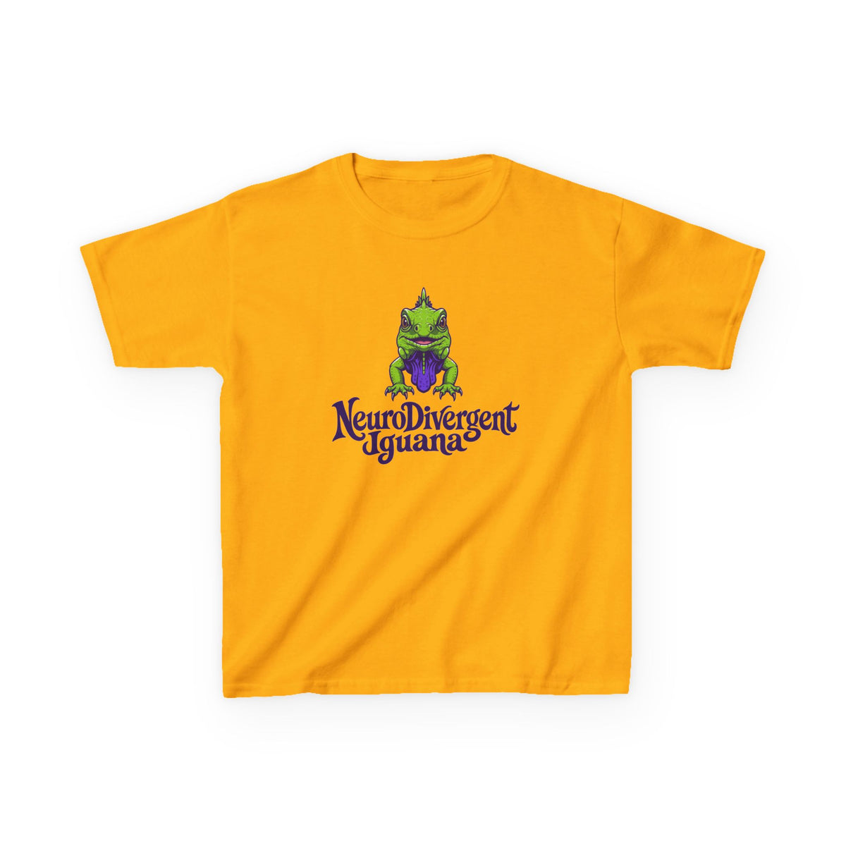 Kids Tee — 'NeuroDivergent Iguana' Graphic