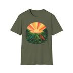 Sunrise Jungle T-Shirt — Tropical Iguana Sunset Graphic Tee