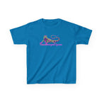 Kids Tee — Neon Green & Purple Iguana Graphic “Fluorescent Iguana”