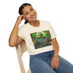 Autism Awareness T-Shirt — 'I Love Music, I Hear Headphones' Floral Design