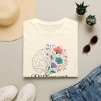 Different Not Less Floral Brain T-Shirt