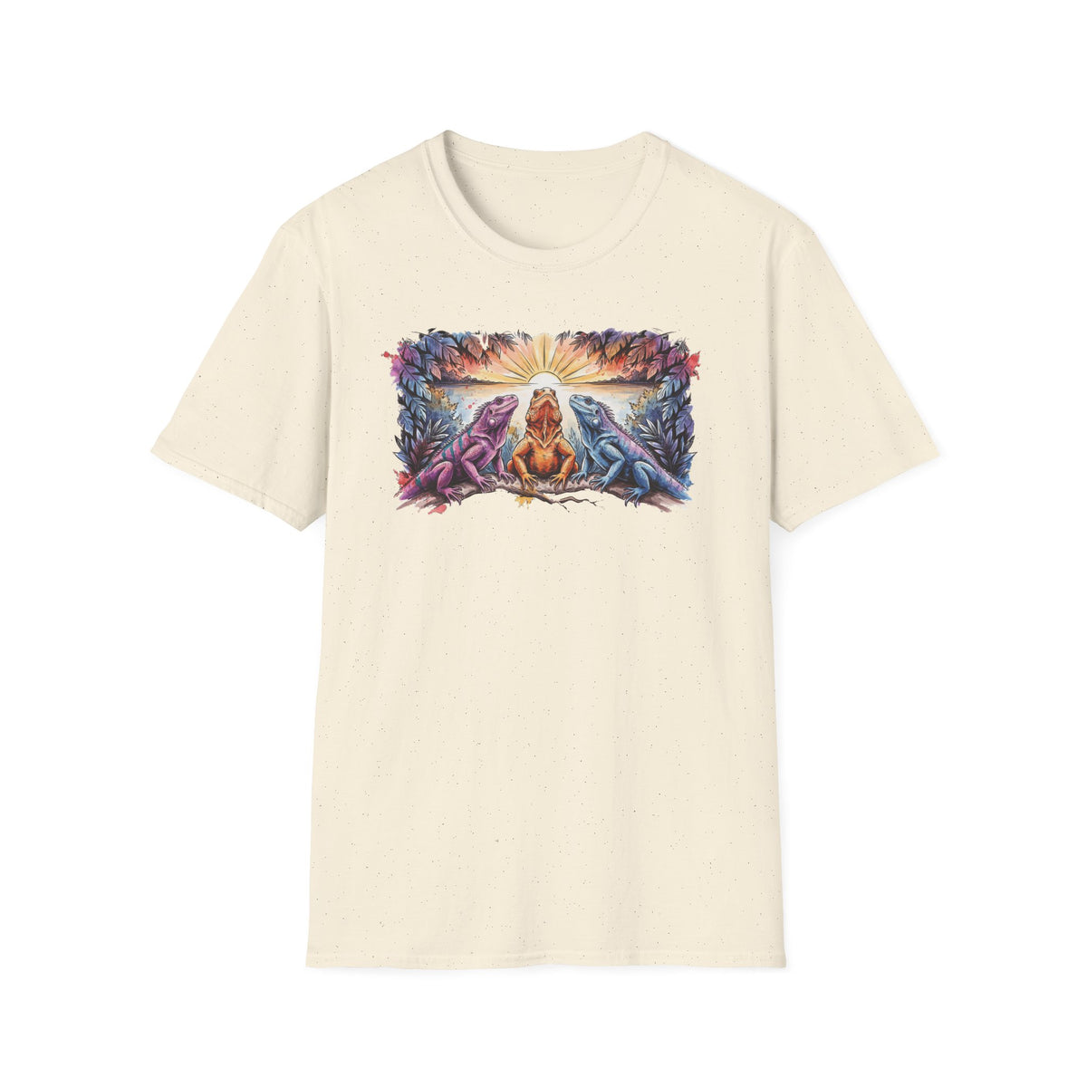 Tres iguanas T-Shirt — Sunrise Tribal Animal Harmony Tee