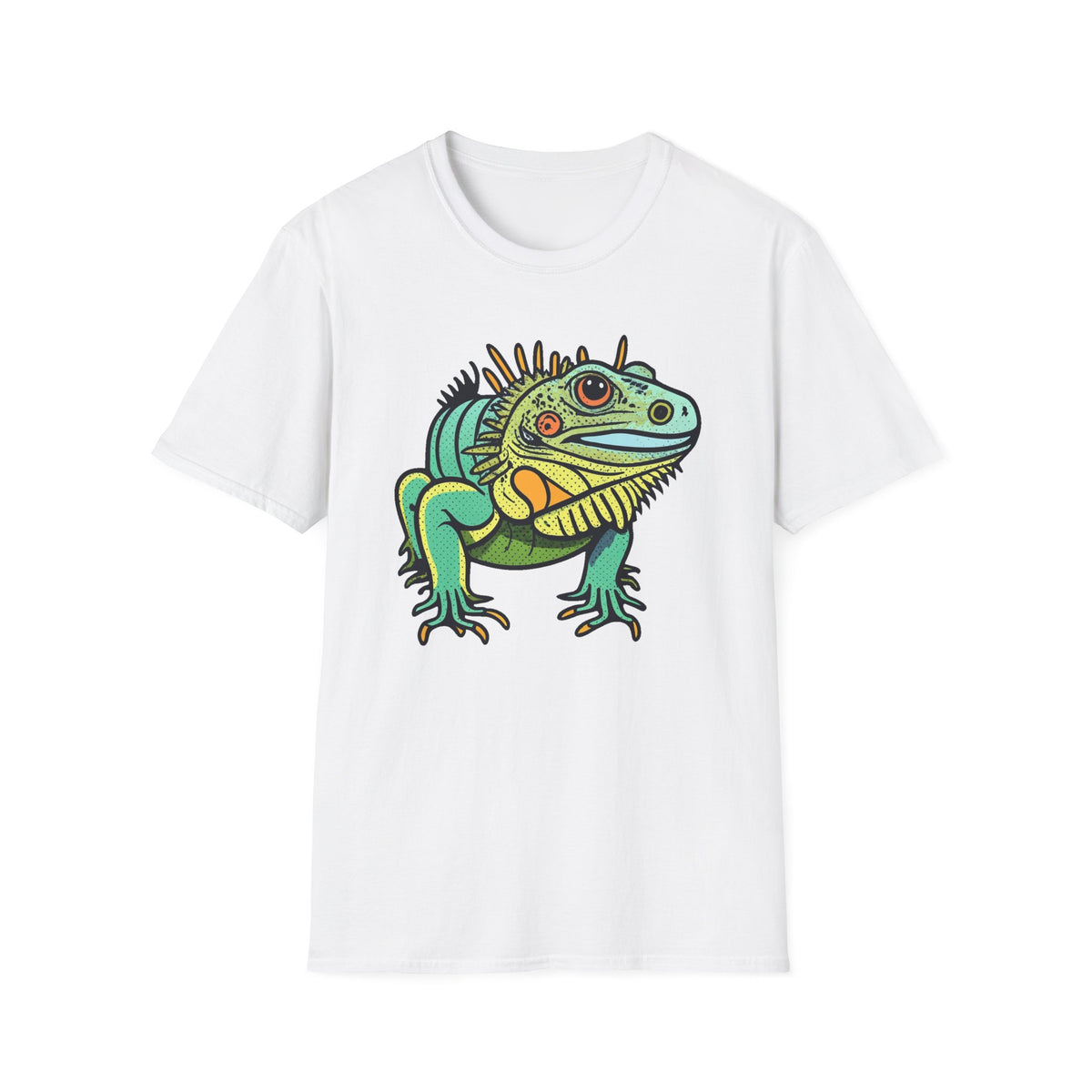 Iguana Graphic T-Shirt — Colorful Tropical Reptile Tee