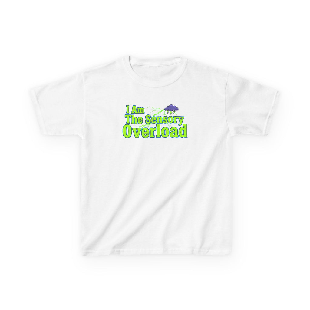 Kids T-Shirt — "I Am The Sensory Overload" Neon Graphic