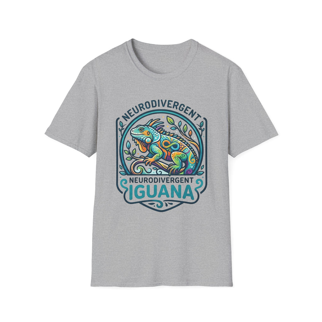 Neurodivergent Iguana T-Shirt — Colorful Pride Design
