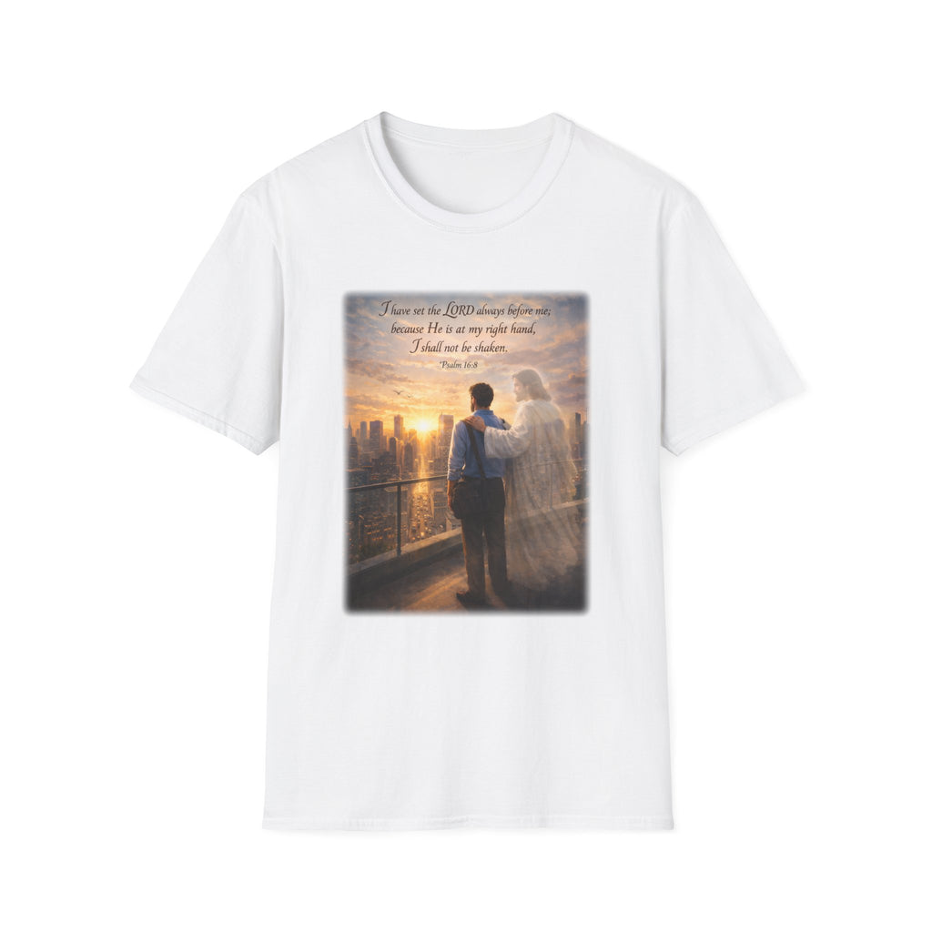 Christian Faith T-Shirt — Psalm 16:8 "I Have Set the LORD Always Before Me" Inspirational Tee